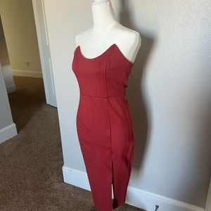 Dress with slit. Never worn